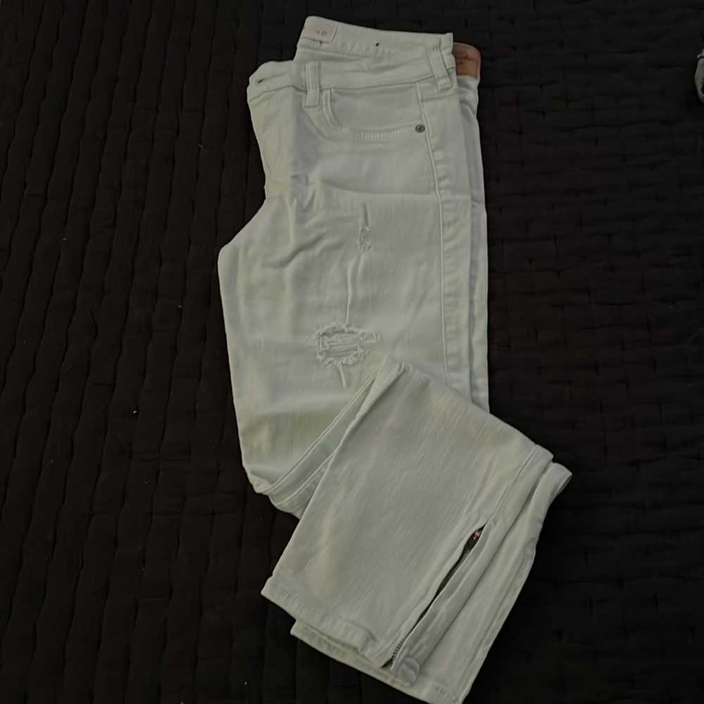 Sage green womens jeans